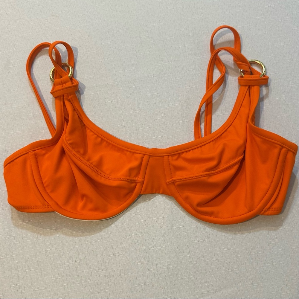 Tara Grinna Orange Underwire Bikini Top 38–42C